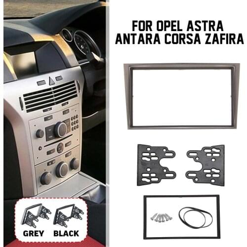 2 Double Din Radio Stereo Panel Fascia Dash Installation Trim Kit Face Plate Bezel Frame for Opel for Astra Antara Corsa Zafira