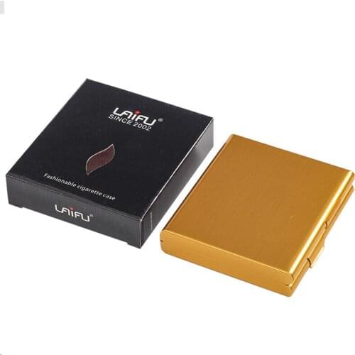 20 Sticks Fashion Double Layer Creative Personality Case Aluminum alloy Cigarette Box Gifts Cigarette Smoking Accessories