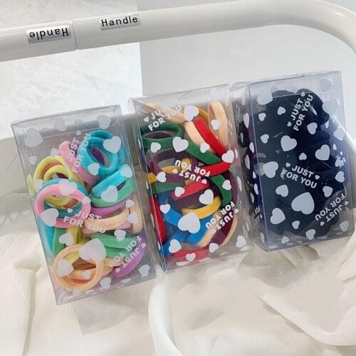 30pcs/box Girls Hair Accessories Women Colorful Elastic Hair Bands Children Ponytail Holder Rubber Bands Headband Gum For Hair
