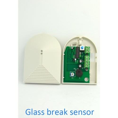 4 Pcs)Indoor Glass Broken Sensor Wired Vibration Detector PA-456 Home security Alarm NC output relay alarm system accessories
