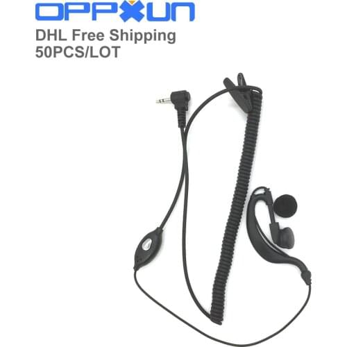 50PCS 1 pin wellung line Earphones Mic For Motorola 2,5mm Jack For T6200 T6210 T6220 Tlkr T3 T4 T5 T5428 Radios Walkie Talkie