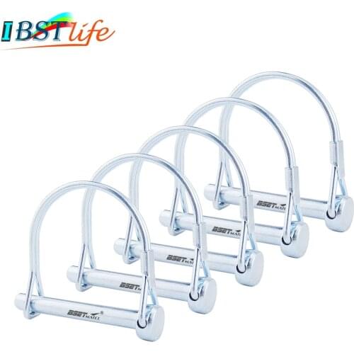 5X Spring Carbon Steel PTO Pin Round Arch Wire Shaft Locking Lock Pin Safety Coupler Retainer Farm Trailers Wagons Lawn Garden