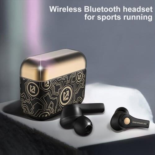 Bluetooth 5.0 Wireless Headphones Mini Bass Earbuds Waterproof Graffiti Sports Earphones