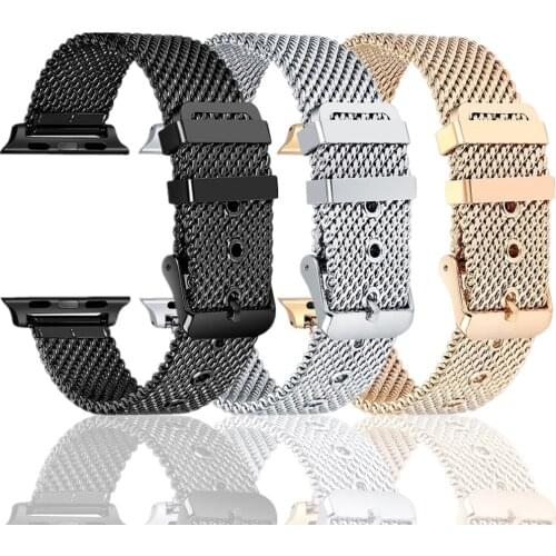 Breathable Metal Bracelet for Apple Watch Band Series SE/6/5/4/3/2 Men/Women Classic Durable Strap for iWatch 44mm 40mm 42/38mm