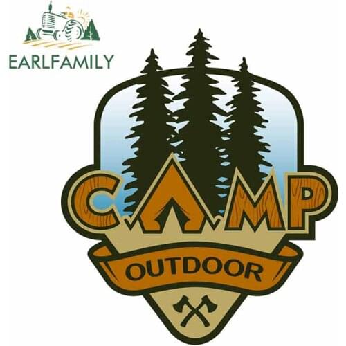 EARLFAMILY 13cm x 11.2cm For The Camp Outdoors Hiking Funny Car Stickers DIY Fine Decal Anime Body For Car Decoration