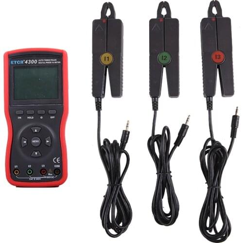 Intelligent 3 phase digital clamp voltammeter voltage ampere meter digital electric meter