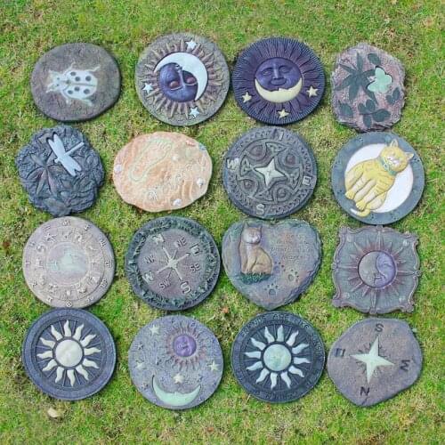 Creative Garden Stepping Stone Board Resin Night Glowing Trail Decoration Statue Outdoor Garden Lawn Decor Ornament