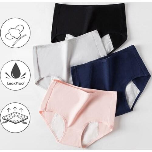 Menstrual Panties For Women Underwear Briefs Cotton Leak Proof Period Waterproof Physiological Underpants Size M-XL