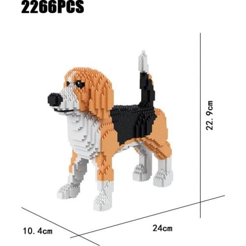 Lovely pets nanobrick animals puppy micro diamond block American Foxhound dogs building brick educational toy for kids gifts