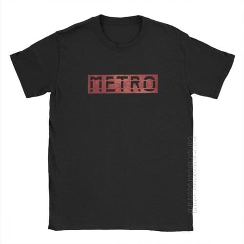 Men Games T-Shirts Paris Metro T Shirts Sign Retro Distressed Effect Funny Designer Tees Purified Cotton Oversize