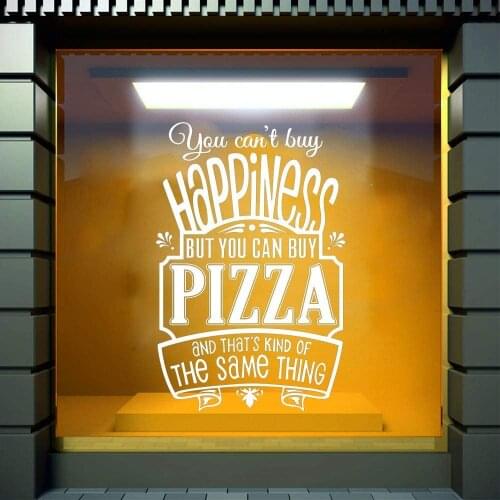 PIZZA Wall Sticker For Cafe Pizzeria Kitchen Wall Decal Home Decor Removable Vinyl Glass Doors Windows Stickers DW9145