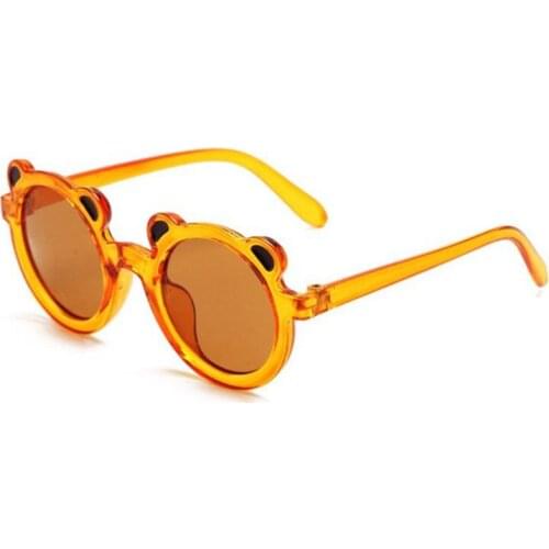 2021 New Cartoon Cute Bear Ears Children Sunglasses Classic Retro Round Child Sun Glasses Outdoor Anti Ultraviolet Goggles UV400