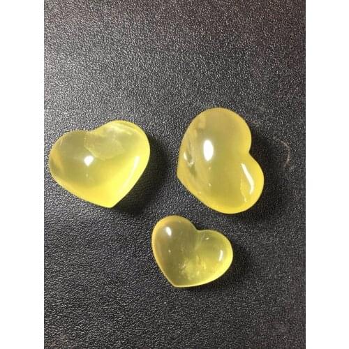 New natural lemon crystal heart, yellow crystal heart, lovers accessories