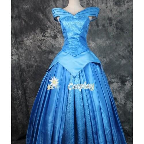 2020 New Arrival Princess Aurora Cosplay Costume For Adult women Party Costume Blue Dress Custom-Made
