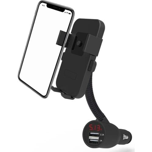 New Mobile Phone Holder Dual USB Cigarette Lighter Car Phone Holder Car Fast Charging Holder