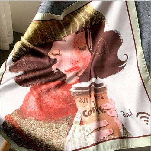 New summer woman fashion 53cmx53cm small square scarf scarves headscarf Decorative hand-painted printed professional scarf gift
