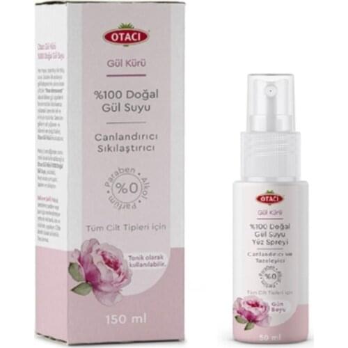 Otacı 100 Natural Rose Water Toner 150 Ml + 100 Natural Rose Water Facial Spray 50 Ml