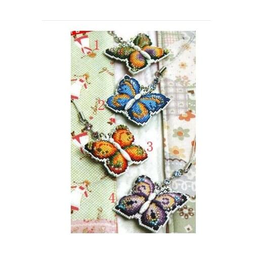 Pendant T704 [pearl butterfly] classic Chinese mobile phone key double-sided embroidery cross stitch set
