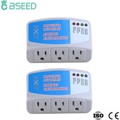 Bseed PC Power Protector US Standard 120V Double Socket White Home Appliance Surge Protector Voltage 50 Hz-60 Hz Wall Socket