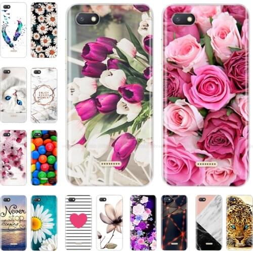 Silicone Phone Cases For Xiaomi Redmi 6A / 6 Case Silicon Soft TPU Back Cover For Xiaomi Redmi 6 Redmi6A 6 A Case Coque Funda
