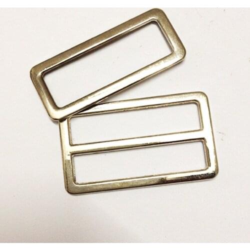 1.25" Silver nickel triglide slider & buckle for adjustable straps