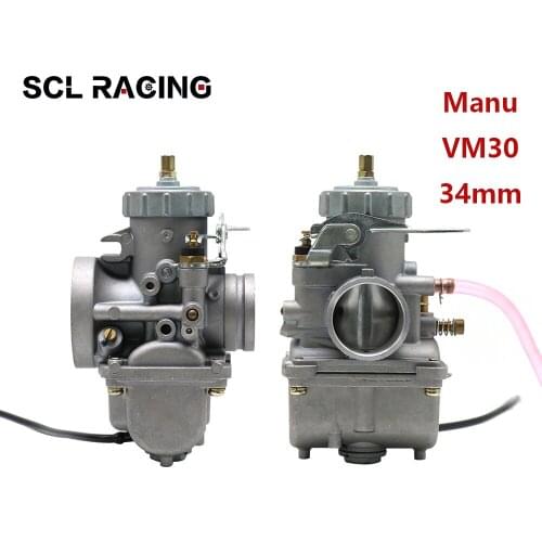Alconstar 1PC Motor Universal 34mm Carburetor Manu Carb Carburetor For VM30 Motorcycle ATV UTV 125cc 150cc 200cc