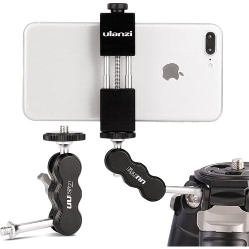 UURig R002 Tripod Magic Arm with Dual Ballhead Articulating 1/4'' Screw Universal Camera Video Monitor Mount Adapter