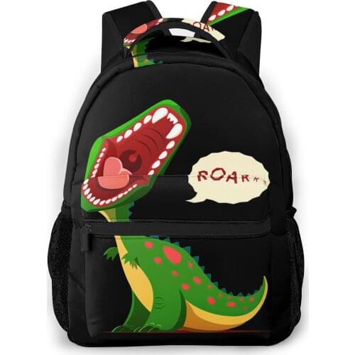 Vector Illustration Of Dinosaur Backpack for Girls Boys Travel RucksackBackpacks for Teenage school bag