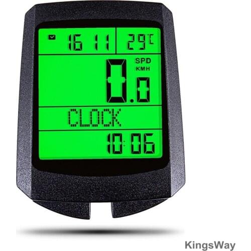 Five Languages Bike Computer LCD Display Digital Wireless Speed Meter Cycling Speedometer Multi function Luminous Odometer New