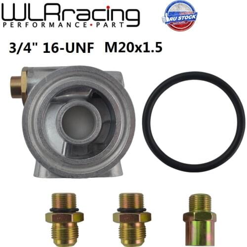 WLR - OIL COOLER FILTER SANDWICH PLATE THERMOSTAT ADAPTOR 3/4" 16-UNF With AN10 fitting Oil Sandwich Adapter WLR6743