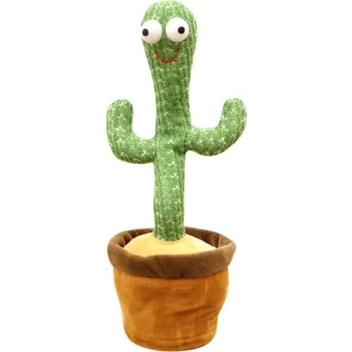 Funny 32cm Electric Dancing Plant Cactus Plush Stuffed Toy with Music for Kids Children Gifts Home Office Decoration