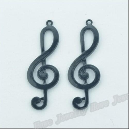 Wholesale 15 PCS Vintage Charms Note Pendant Electrophoresis black Fit Bracelets Necklace DIY Metal Jewelry Making