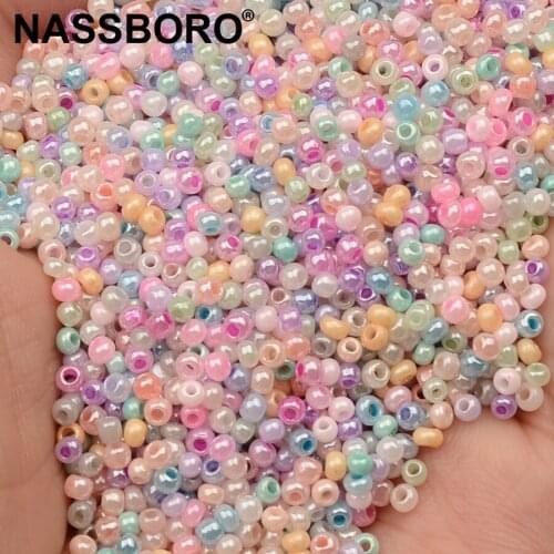 19 Colors 2mm Cream Color Glass Beads Czech Seedbeads Rondelle Spacer Beads for Jewelry Making Diy Bracelet Wholesale Kralen