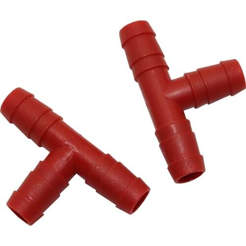 20pcs 9mm Red plastic tee fitting water hose connector water splitter garden hose connectors irrigation fitting pipe water tool