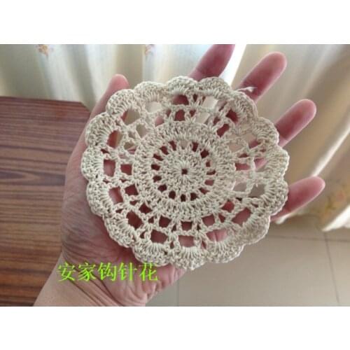 20 pic/lot natural cotton crochet lace doilies ZAKKA women like felt as household for wedding decor coaster placemat fabric mat