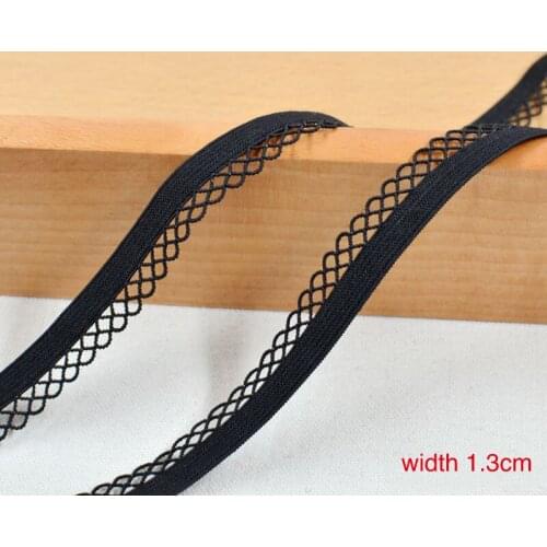 20Yards/lot Black White stretch elastic mesh tapes lace trim ribbon Fabric DIY necklace Clothing underclothes Sewing Accessories
