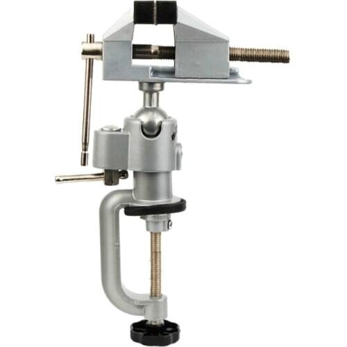 360 Rotating Universal Clamp-on Bench Vises Holder Mini Electric Drill Stand Make the Grinder Flat for Woodworking
