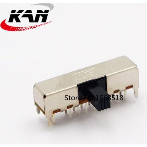 50PCS SK-43D05 4P3T Four pole three throw handle heights 3mm slide switch side insert 16 pin with 4 fixed pin