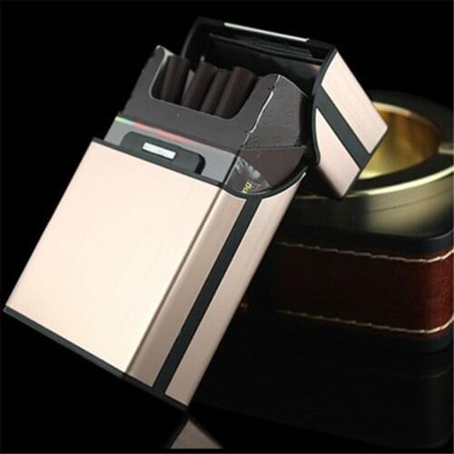 Aluminum Metal 20 Cigarette Case Lighters Best Friend Magnetic buckle Tobacco Box PC880991