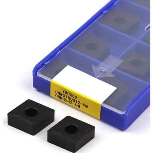 10Pcs CNMG160604-PM YBC251 External Turning Tools CNMG160608-PM CNMG160612-PM YBC252 Carbide Inserts CNC Lathe Tool Cutting Tool