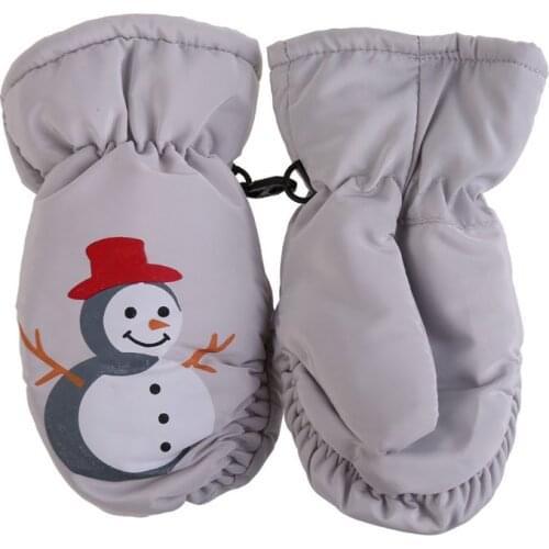 Children Winter Warm Ski Gloves Boys Girls Sports Waterproof Windproof Non-slip Snow Mittens Extended Wrist Skiing Gloves