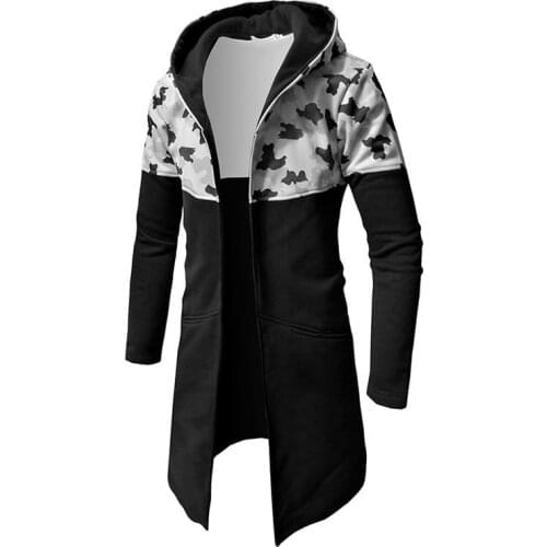 Hooded Long Mantle 2019 Outwear men clothing Sleeve Long streetwear top sobretudo Clothes New coat Fashion trench Male sobretudo