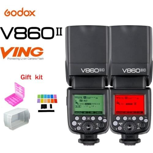 Godox Ving V860II V860II-C/N/S E-TTL HSS 1/8000 Li-ion Battery Speedlite Flash for Canon Nikon Sony DSLR + Gift Kit