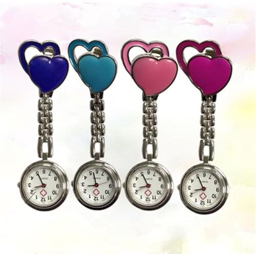 Pocket Watch Doctor Nurse Watch New Chest Sweet Heart Warm Quartz Table Quartz Alloy Chain Brooch Pocket Watches with Clip Gift