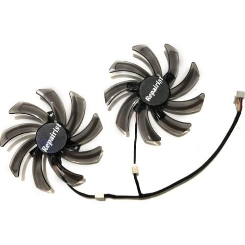 2pcs/set 95mm DC 12V 0.25A Graphics Card Cooler Fans For VGA Video Cards Gigabyte R667D3 R777OC R9 270 Cooling