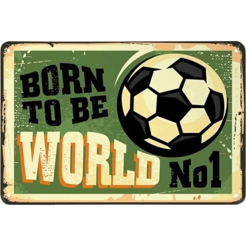 Metal Sign Born To Be World No1 Family Living Room Bedroom Inspirational Wall Decoration Retro Square Metal Sign 8X12 Inches
