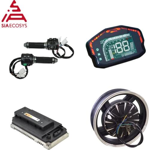 QSMOTOR 16inch 3000W 72V 80kph Hub Motor with EM150SP Controller and kits for E-Motorcycle