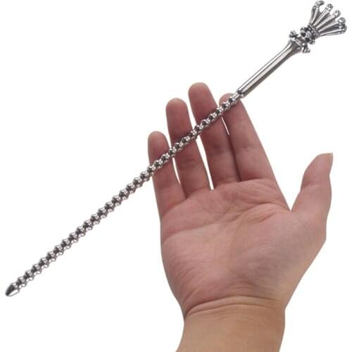Male stainless steel metal urethral penis plug skull claw thread dilator Prince Wand insert sex toy for man