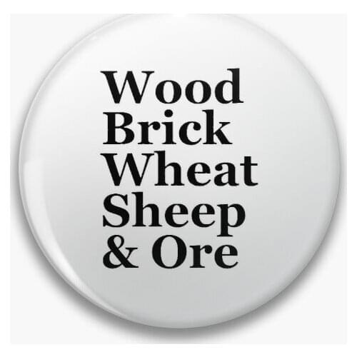 Wood Brick Wheat Sheep And Ore Soft Button Pin Fashion Women Hat Badge Cute Collar Lapel Pin Funny Clothes Gift Cartoon Brooch