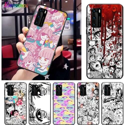 Anime girl cartoon japan For Huawei P Smart S Z Mate 40 RS 30 20 10 Pro Plus Lite 2019 2020 2021 Black Soft Phone Case